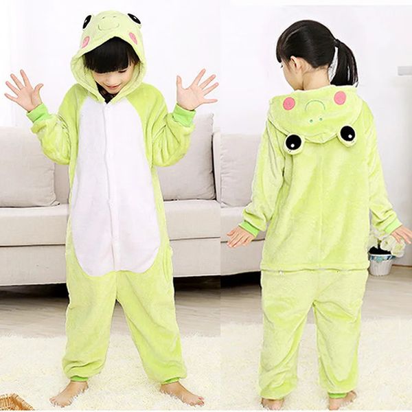 Pyjamas Kigurumi Animaux Enfants Anime Cosplay Costume Costume Drôle École Fête Étudiant Jouer Jeux Onesies Performance Grenouille Verte Fantaisie 231012