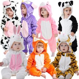 Pyjamas Kigurumi Anime Onesie enfants licorne pyjamas 1 2 3 4 ans canard lapin hibou Animal Cosplay vêtements hiver doux chaud enfants pyjamas 231101