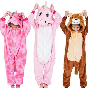 Pyjama Kigurumi Onesie Pyjama Kinderen Eenhoorn Voor Kinderen Stitch Pyjama Baby Nachtkleding Jongens Meisjes Dieren Jumpsuit Lange Mouw Kleding 231101