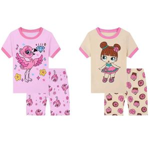 Pyjamas Little Girl Pyjama Set korte mouwen pyjama's 100% pure katoenen pyjamas WX5.21