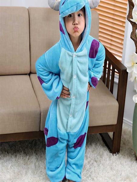 Pajamas Monsters Inc Sulley Kids Animal Enfants pour garçons Girls Baby Pyjamas Cartoon grenouilles Winter Slembear 2111305725868