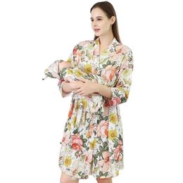 Pyjama's moedertobe zwangerschap baby swaddle wrap deken hoofdband hoed 4 pc's set mom verpleeg zwangere slaapkleding nachthemd jurken 231208