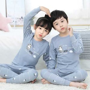 Pyjama's nieuwe kinderen ondergoed voor herfst en winter kinderen kleding katoen jongens en meisjes huiskleding baby katoen pyjama wx5.21