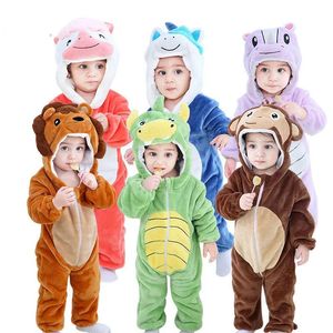 Pyjama's Pyjama's 0 4Y Kigurumi Kinderen Rits Leeuw Dinosaurus Aap Anime Cosplay Kostuum Winter Flanel Peuter Jongen Pyjama Baby Meisje Onesie 23