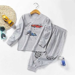Pyjamas Pyjamas Childrens Clothing Airconditioned Kleding Spring/Summer Casual Clothing Childrens T-Shirts lange mouwen heren Pyjama Sets WX5.21