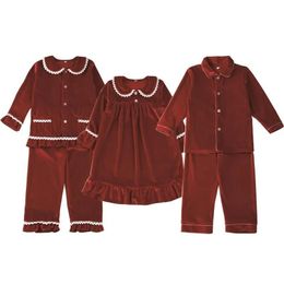 Pyjamas pyjamas de Noël pjs bouton de veet rouge de Noël