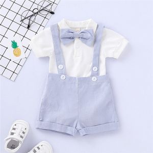 Pyjamas Pakaian Bayi Laki Laki Baru Lahir Setelan Formele Baju Monyet Pria Celana Pendek Suars Balita Musim Panas 230516