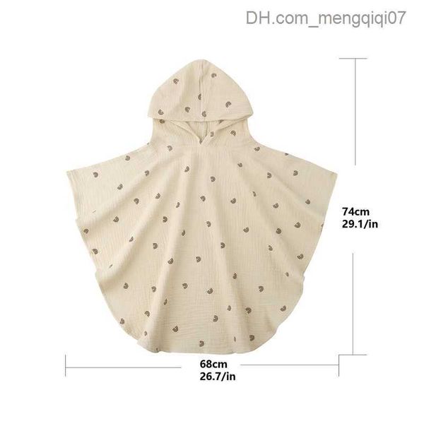 Pyjamas Coton doux serviette de bain bébé serviette à capuche pour enfants adaptée aux nouveau-nés à 1 2 et 3 ans serviette de bain bébé salle de bain adaptée aux enfants 74 * 68cm Z230818