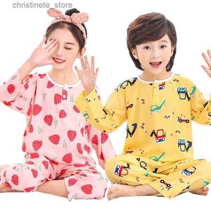 Pyjama's voor tienermeisjes Nieuwe zomer kinderkleding met halve mouwen Jongens nachtkleding Katoenen pyjama's voor kinderen van 8 9 10 12 14 jaar R231214