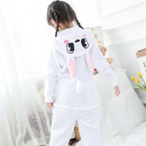 Pyjama Winter Flanel Zacht Warm Konijn Kigurumi Pyjama Met Capuchon Dieren Cartoon Jongens Pyjama Onesie Pijamas voor Meisjes Kinderen Nachtkleding 231108