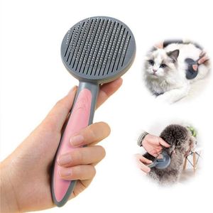 PAKEWAY Cat Dog Grooming Kitten Slicker Brush Pet Self Cleaning Shedding Brush Pentes Massagem para cães e gatos 269l