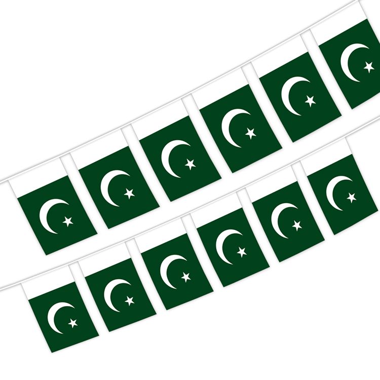 Pakistan String drapeau 20 drapeaux 14x21cm suspendu la mini bannière pour décorations de fête bars clubs sportifs festivals scolaires célébrations