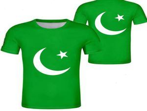 Pakistan T-shirt DIY Nom de nom personnalisé Pak T-shirt Nation Flag Islam Arabe Islamic PK Pakistan Imprime arabe PO Clothing1483229