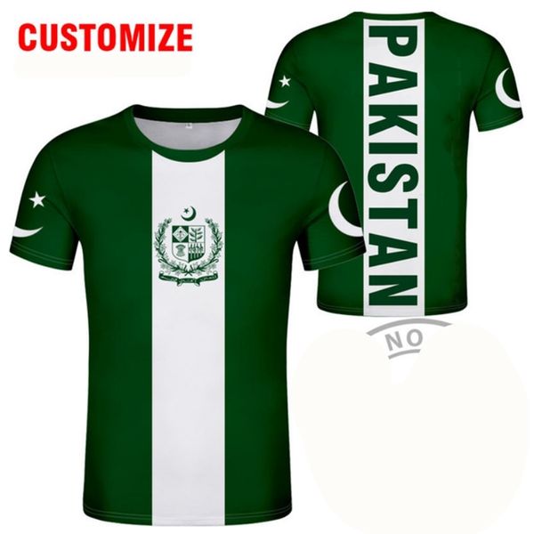 Pakistan T-shirt DIY Nom de nom personnalisé gratuit Pak T-shirt Nation Flag Islam Arabe Islamic Pk Pakistan Impression arabe P O Vêtements 220615