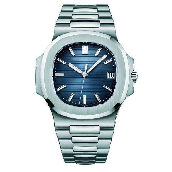 pakters 5711 8mm cal324c montre de luxe relojes automáticos para hombre reloj de fecha a prueba de agua correa de plata azul inoxidable mecánico orologio di Lusso Reloj de pulsera