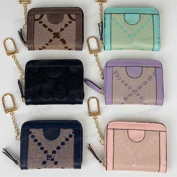 Cartera de diseñador de lujo Ophidia Cion Monederos Mini Carteras de cuero con cremallera Mujeres Titulares de tarjetas Hombre Llavero Moneda de crédito Marmont Letras dobles Bolsos de embrague Carteras