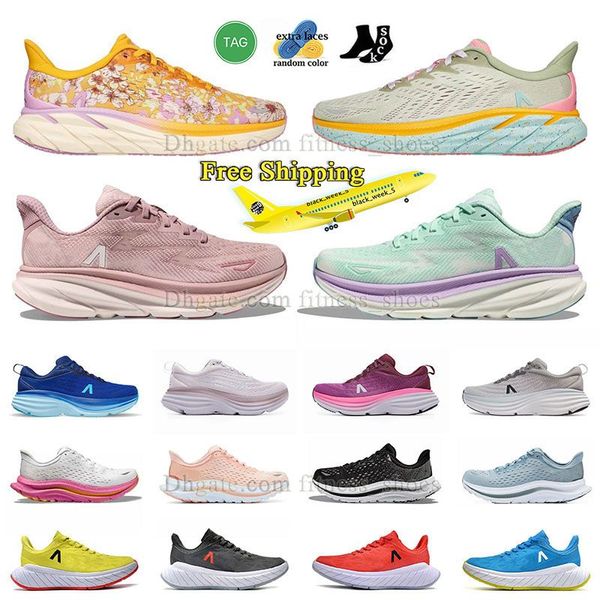 Pale Mauve Peach Whip Clifton 9 Carbon X Chaussures de course Livraison gratuite Baskets Cherry Pink Yarrow Mach Kawana Red Harbor Mist Bondin 8 X2 Noir Violet Baskets