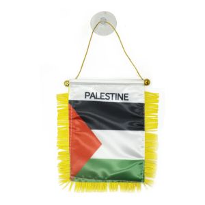 Palestine Mini drapeau bannière 10x15 cm fanion en polyester de qualité supérieure avec ventouse pour décor de porte de bureau à domicile