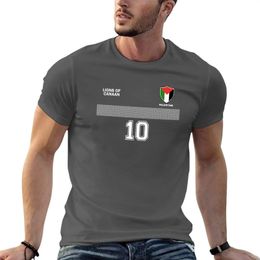 Palestine National Football Team Soccer Retro Jersey Lions de Canaan Number 10 T-shirt Vintage Vintage Plain T-shirts Men 240319