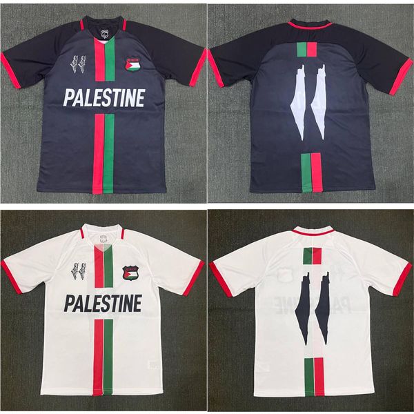 Palestine Soccer Jerseys Home Away Black White Thailand Thailand Quality Shirts Kit de football