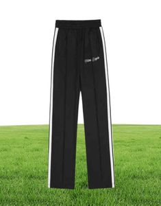 Palm 2022 Street Fashion Angel Letters Basic Basic Black and White Stripe Pantalon décontracté Men Femmes039s BF High Street Sweatpants Men An7500744