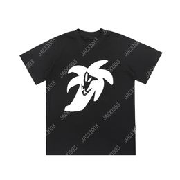 Palm 24sss zomerletter afdrukken Logo Ghost grappige gezicht t -shirt vriendje geschenk los oversized hiphop unisex korte mouwliefhebbers stijl Tees Angels 2255 ctw