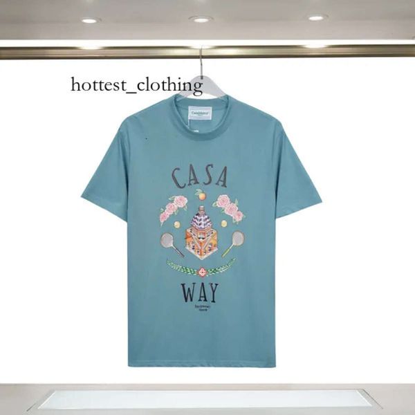 Camiseta de ángulo de palma camiseta Luxury Men T Shishs Spring Summer Nuevo estilo Castillo Flower Redonde Camas cortas Camas de diseñador de algodón US Talla120 600