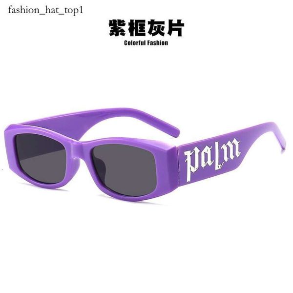 Palm Angle Femmes Small Frame Tender Pink Lettres de soleil 2024 PALM PALM Europe et American Internet Internet Lunettes de soleil célèbres Angels Trendy Y2K Lunettes de soleil 7293