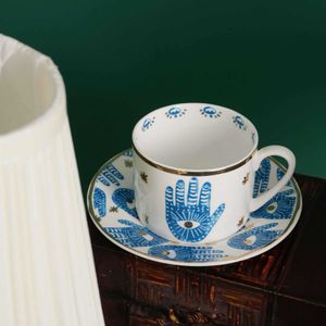Tasse à café en forme d'oeil de paume, ensemble de plats, tasse à eau en céramique, vaisselle ménagère créative européenne, tasse à thé de l'après-midi