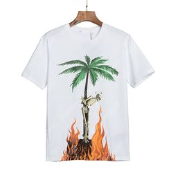 Palm PA 24SS Zomerbrief Flame Printing Logo T -shirt Briendje Geschenk losse oversized hiphop unisex korte mouwliefhebbers stijl teten engelen 2020 rax