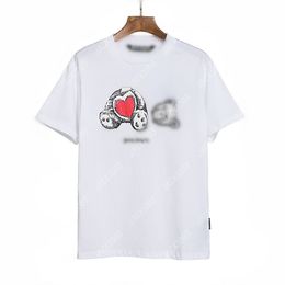 PALM PA 24SS Summer Summer Imprimée brisée décapitée Love Bear Logo T-shirt Boyfriend Gift Loose Loose Hip Hop Unisexe Lovers à manches courtes Style Tees Angels 2151 Uxa