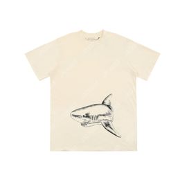 Palm Pa 24SS Lettre d'été Sketch Sketch Broke Comeded Shark T-shirt Boyfriend Gift Fail Oamip Hop Unisexe Unisexe Lovers à manches courtes Style TEES ANGELS 2225 ILPB