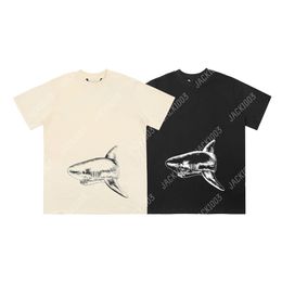 Palm PA 24SS Summer Impresión Boceto Bloqueo de tiburón decapitado Camiseta Novio Regalo de Hip Hop de gran tamaño Unisex Amantes de manga corta TEES ANGELS 2225 IOCR