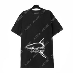 Palm Pa 24SS Lettre d'été Sketch Sketch Broke Comeded Shark T-shirt Boyfriend Gift Fail Oamip Hop Unisexe Unisexe Lovers à manches courtes Style TEES ANGELS 2225 IUWX