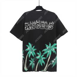 Palm Pa 24SS Lettre d'été Skull Head Impression Logot Shirt Boyfriend Gift Gift Loose Hip Hop Unisexe Unisexe Lovers à manches courtes Style TEES ANGELS 2238 MHG