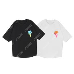 PALM PA 24SS Summer Rainbow Palm Letter Imprimée logo T-shirt Boyfriend Gift Office Hip Hop Unisex Unisexe Lovers à manches courtes Style TEES ANGELS 2215 NWMH