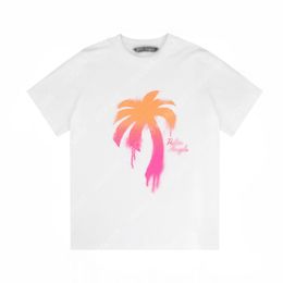 PALM PA 24SS Summer Rainbow Palm LETTER IMPRESSION LOGO T-shirt Boyfriend Gift Loose Loose Hip Hop Unisexe Lovers à manches courtes Style Tees Angels 2213 NXZH