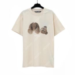 PALM PA HARAJUKU 24SS Spring Broke décapité par lettre d'ours Impression du logo T-shirt lâche Oversize Hip Hop Unisexe Slee Short Tees Angels 667 Avril