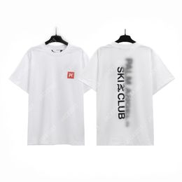 Palm Pa Harajuku 24SS Zomerbrief Druk Logo Ski T -shirt Briendje Geschenk losse oversized hiphop unisex korte mouwliefhebbers stijl teten engelen 2272 cpx