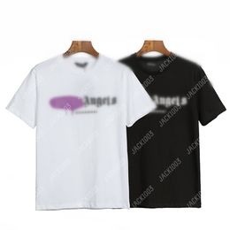 Palm Pa Harajuku 24SS Zomerbrief Druk spray verf logo T -shirt vriendje geschenk losse oversized hiphop unisex korte mouwliefhebbers stijl Tees Angels 2009xjq