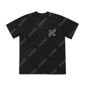 PALM PA HARAJUKU 24SS Summer Lettre d'impression Perles Logo T-shirt Boyfriend Gift Loose Lovia