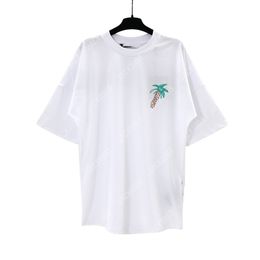 Palm PA Tops Hand getekend Miami Logo Summer Loose Luxe Tees unisex paar T shirts retro streetwear oversized t-shirt engelen 2250 vpr