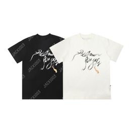 Palm Pa Tops Smoke Logo Summer Loose Luxe Tees Unisexe Couple T-Shirts Retro Streetwear Overs Dimedi1dias1 Angels 2276 FSK