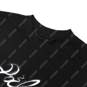 Palm Pa Tops Smoke Logo Summer Loose Luxe Tees Unisexe Couple T-shirts Retro Streetwear Oversadized T-shirt Angels 2276 JYC
