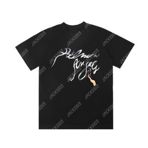 Palm Pa Tops Smoke Logo Summer Loose Luxe Tees Unisexe Couple T-shirts Retro Streetwear T-shirt surdimensionné Angels 2276 XYB