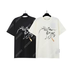 Palm Pa Tops Smoke Logo Summer Loose Luxe Tees Unisexe Couple T-Shirts Retro Streetwear Overs Dimedi1dias1 Angels 2276 USX