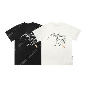 Palm Pa Tops Smoke Logo Summer Loose Luxe Tees Unisexe Couple T-shirts Retro Streetwear T-shirt surdimensionné Angels 2276 ZZZ