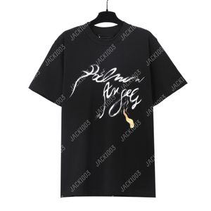 Palm Pa Tops Smoke Logo Summer Loose Luxe Tees Unisexe Couple T-Shirts Retro Streetwear Oversadized T-shirt Angels 2276 UQM
