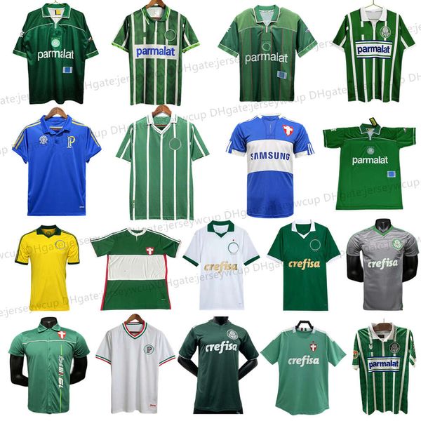 Palmeiras Retro Jersey 1993 96 97 99 R. CARLOS Soccer Jerseys 02 22 23 24 25 14 15 18 19 EDMUNDO ZINHO RIVALDO EVAIR Chemises de football vertes Uniformes pour hommes SEP maillot de foot