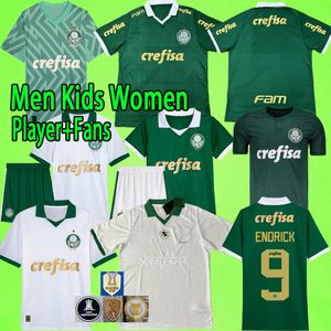 24 25 Palmeiras voetbalshirts met advertenties Mannen Kids Kit Endrick Dudu Rony G.Gomez Estevao Veiga M.Lopez Murilo Piquerez 2024 2025 Voetbalshirt Fan Player Versie Uniform